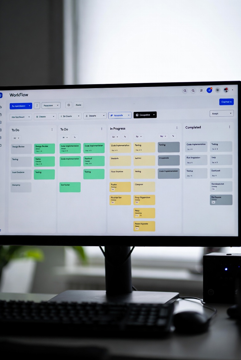 Workflow automation dashboard showing task management